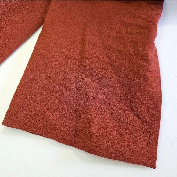 Future Collective Reese Blutstein Off Shoulder Long Sleeve Midi Dress in Rust 14 - Picture 6 of 11